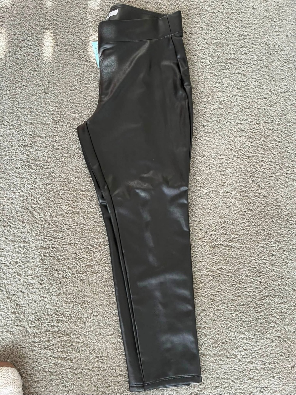 LOFT Black Vegan Leather Leggings
